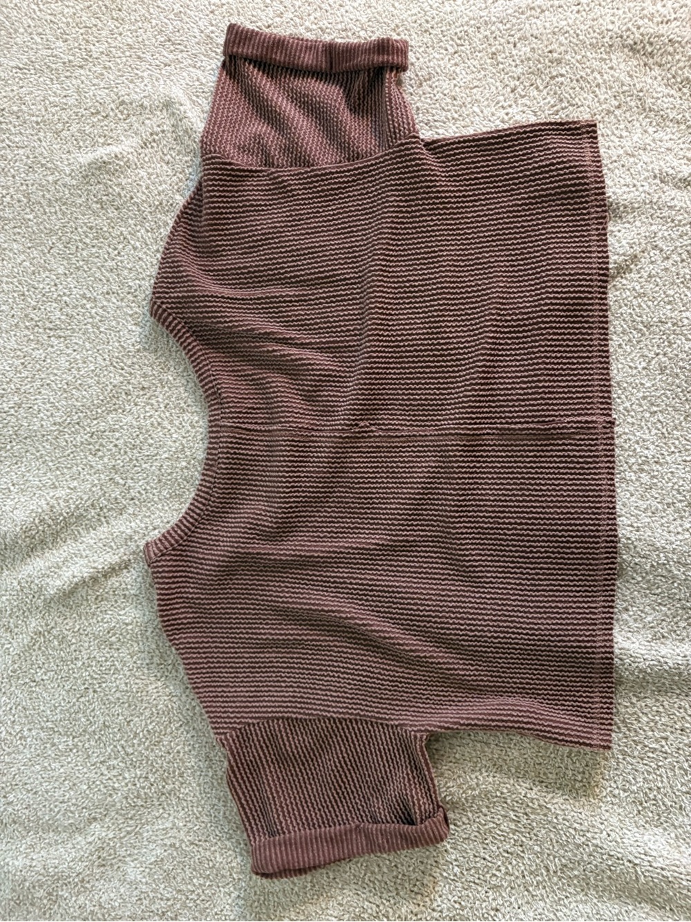 Striped Cropped Ribbed Too - Picture 2 of 3